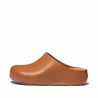 Fitflop Shuv Leather - Clogs Damen - HellBraun (FTW675320)